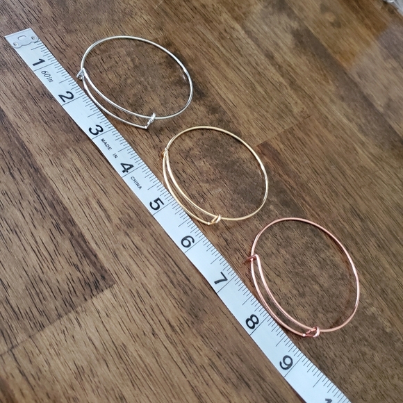 Stainless Steel Chatm Bangle 3 Colors Available - Picture 5 of 7